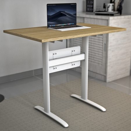 Stand Steady Height Adjustable Round Table & Multifunctional Mobile  Workstation | Portable Standing Desk with Pneumatic Air Lift |  Collaborative